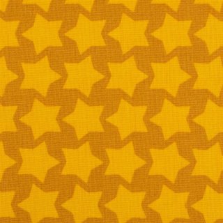 Staaars by farbenmix, beschichtete Baumwolle Sterne, ocker/gelb