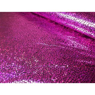 Mosaik Folienjersey pink